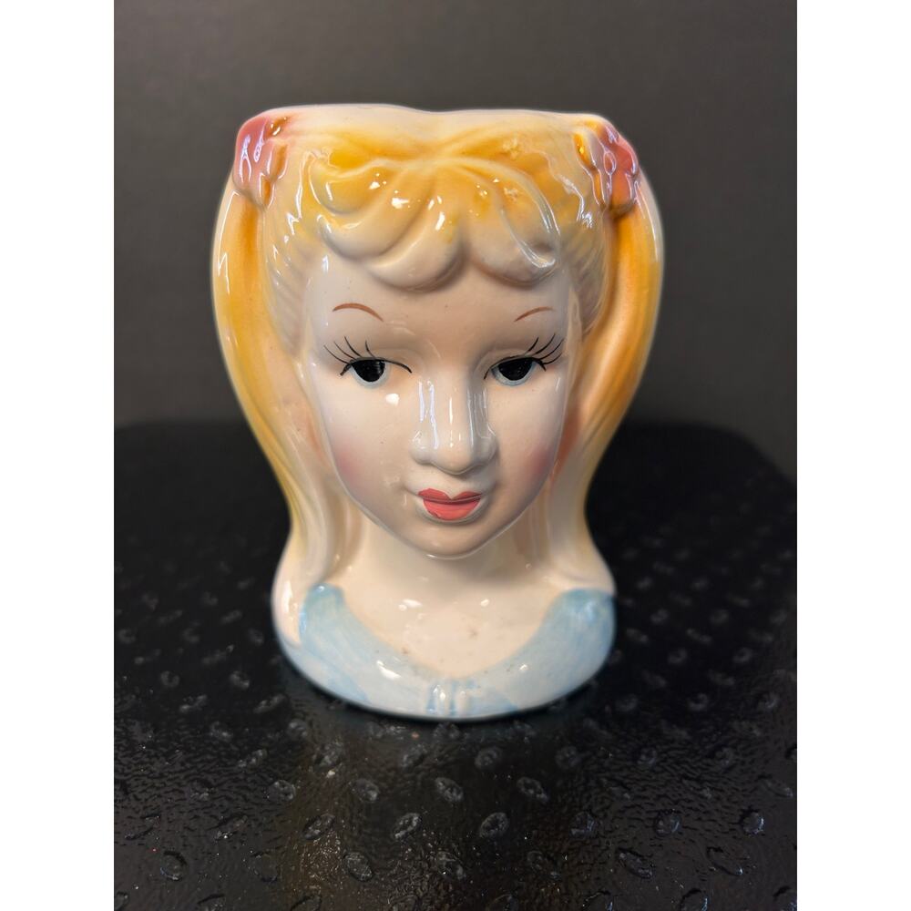 vintage ceramic head vase or planter